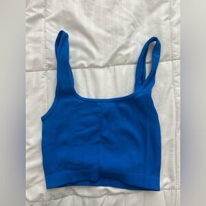 ZARA royal blue crop tank XS
